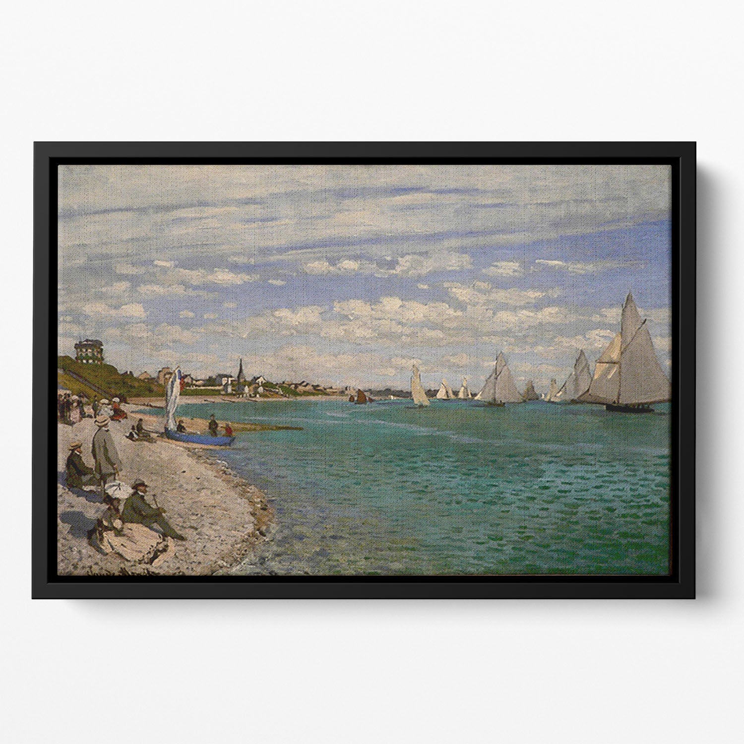 Regatta at St. Adresse by Monet Floating Framed Canvas
