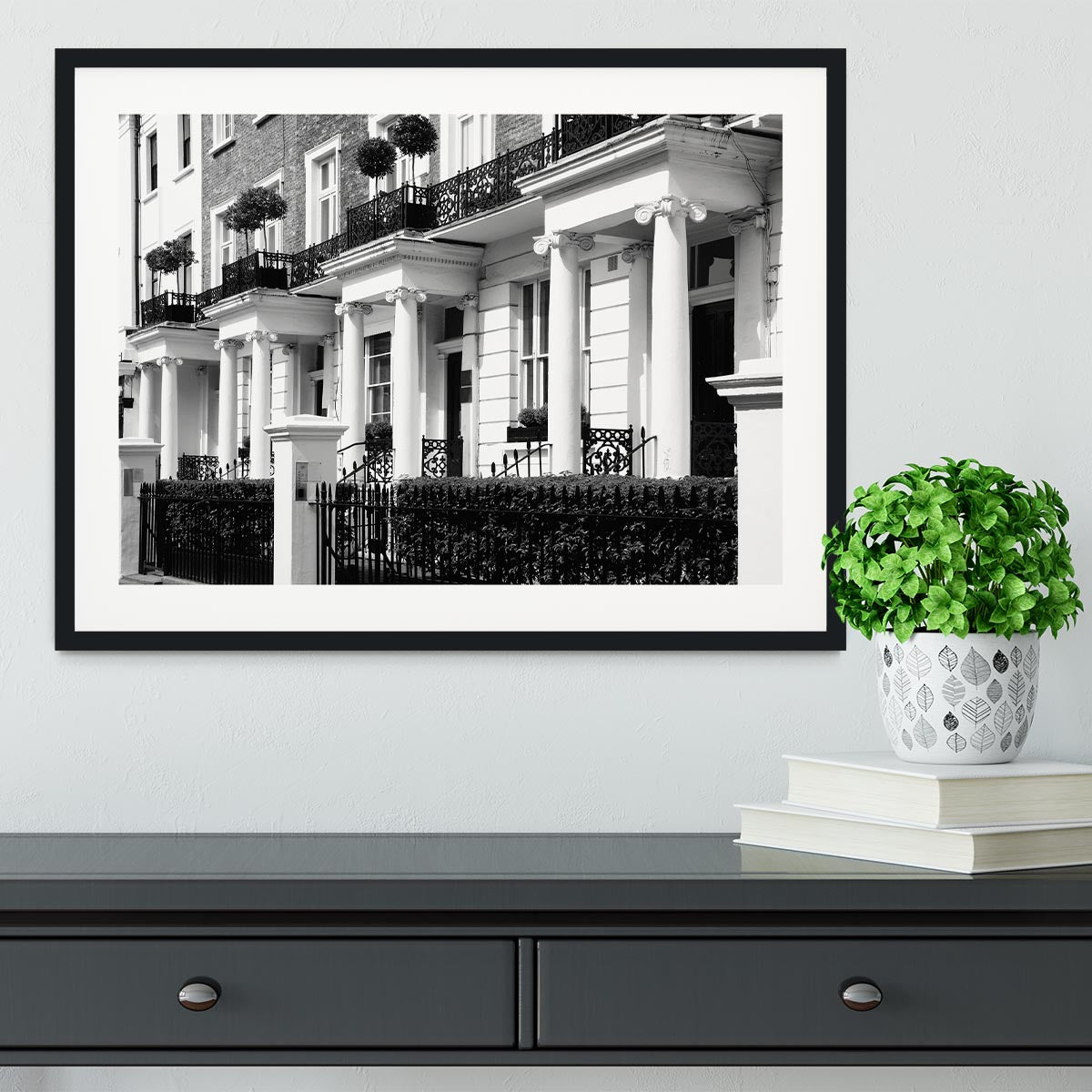 Regency Georgian terraced town house Framed Print - Canvas Art Rocks - 1