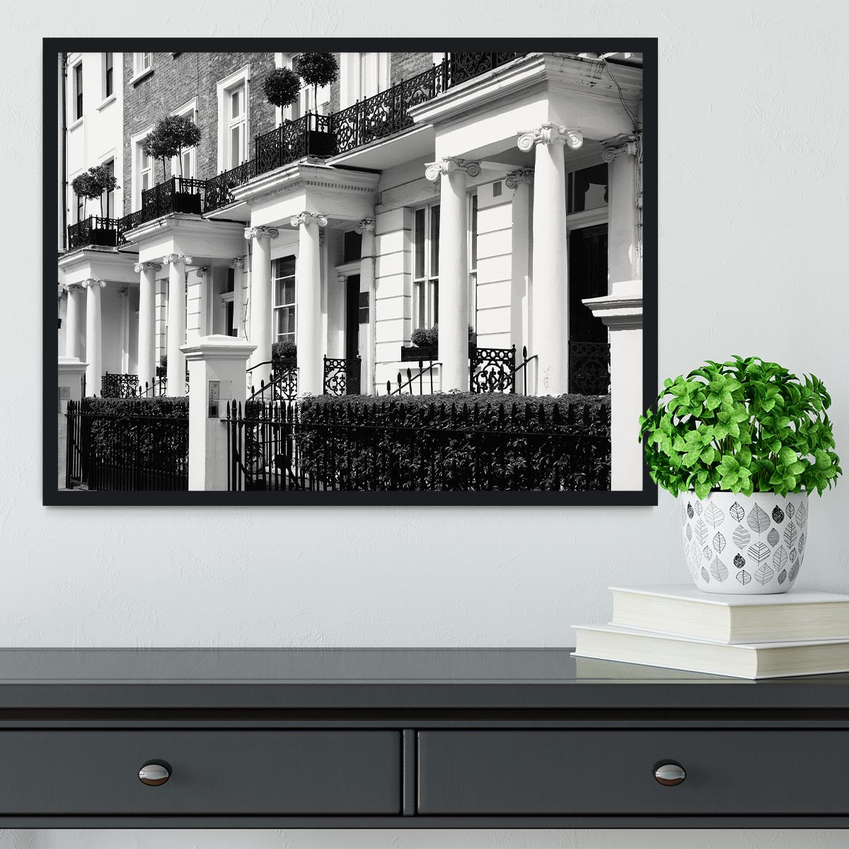 Regency Georgian terraced town house Framed Print - Canvas Art Rocks - 2
