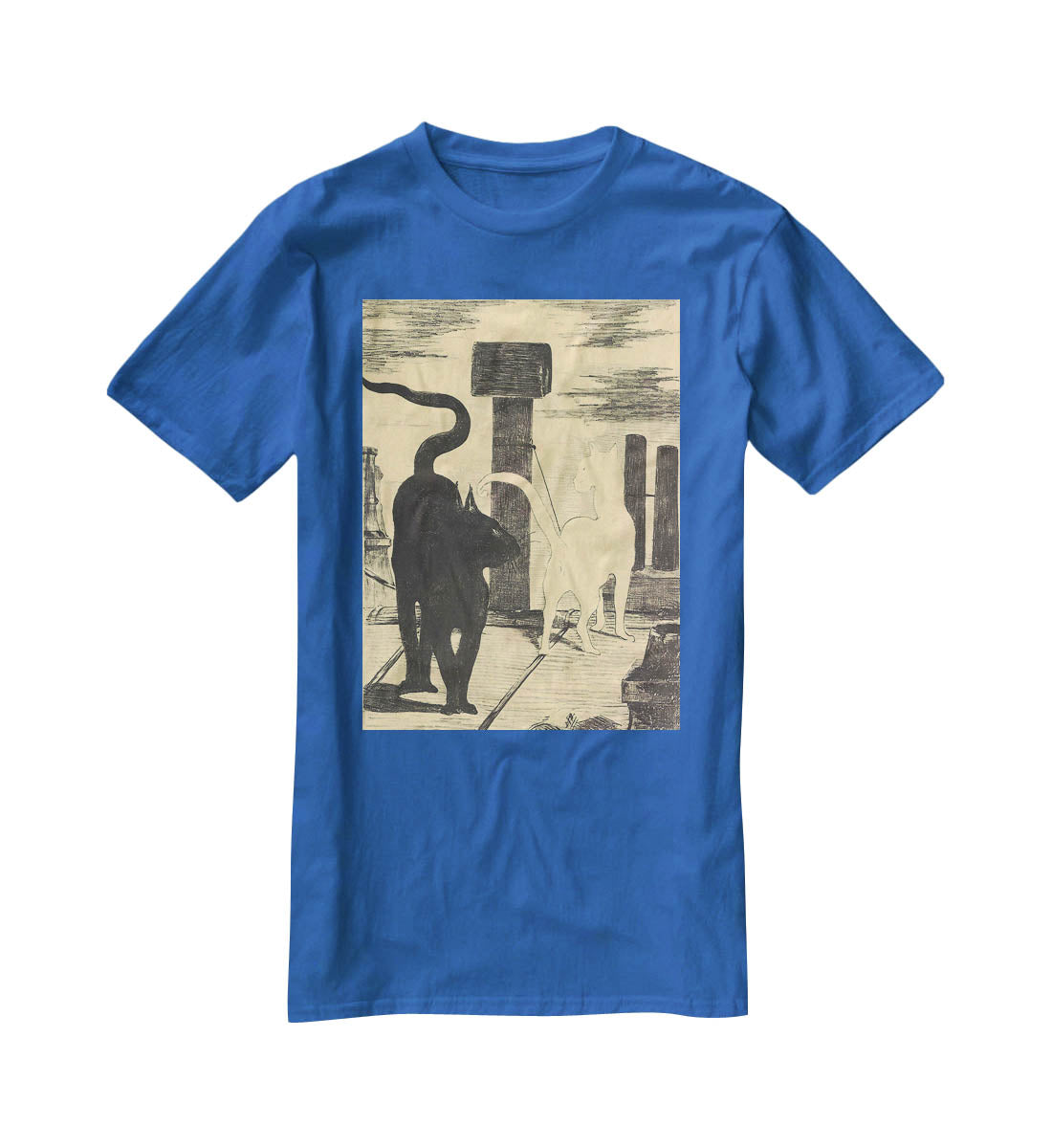 Rendevouz of Cats by Manet T-Shirt - Canvas Art Rocks - 2