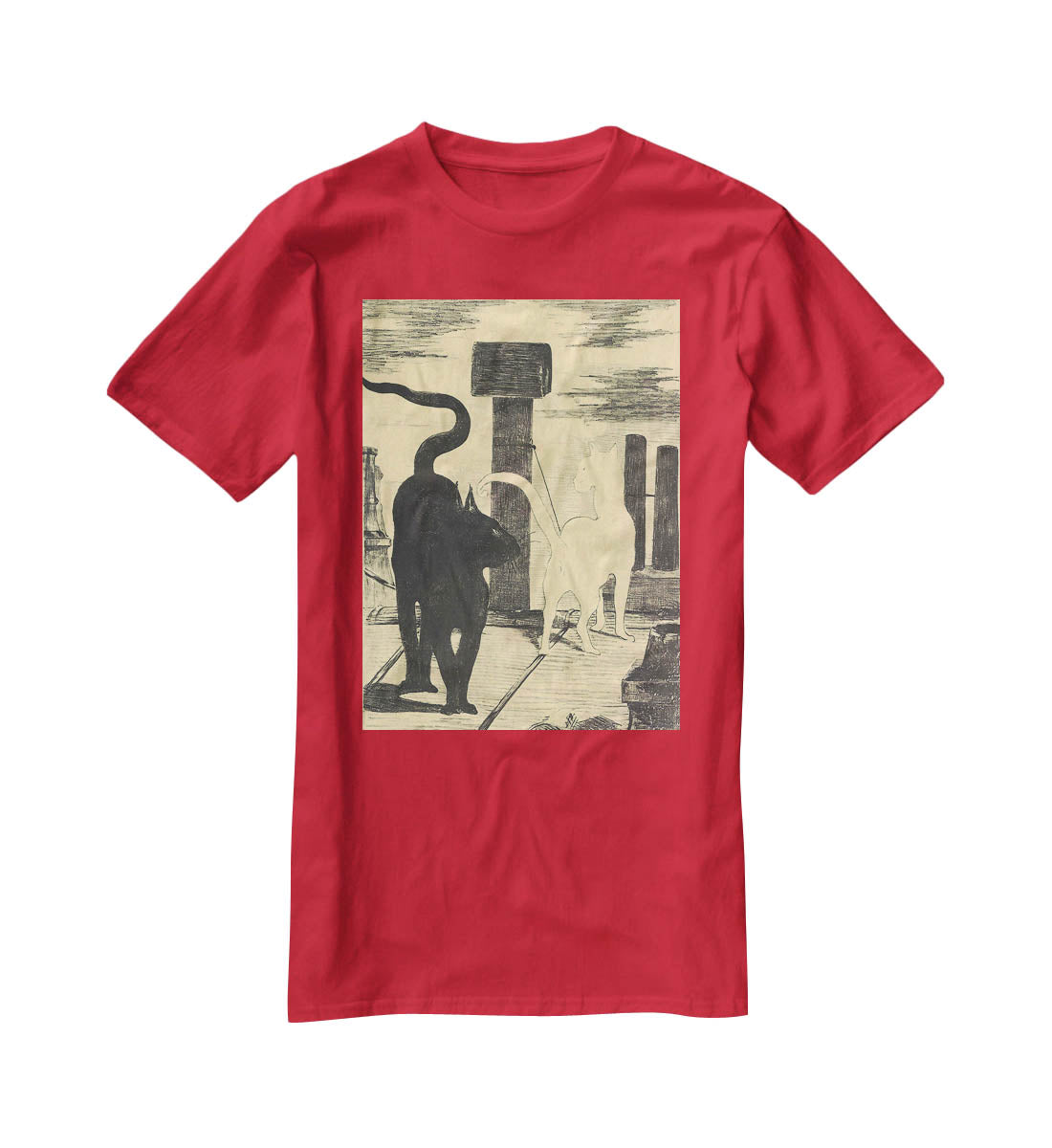 Rendevouz of Cats by Manet T-Shirt - Canvas Art Rocks - 4