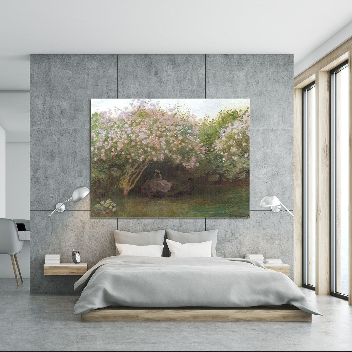 Repos sous les lilas 1872 by Monet Canvas Print or Poster - Canvas Art Rocks - 5