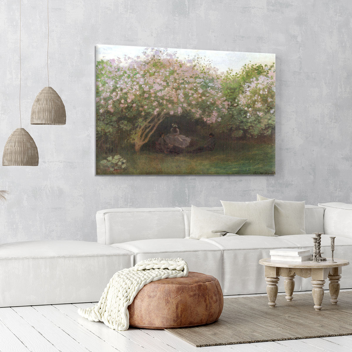 Repos sous les lilas 1872 by Monet Canvas Print or Poster - Canvas Art Rocks - 6