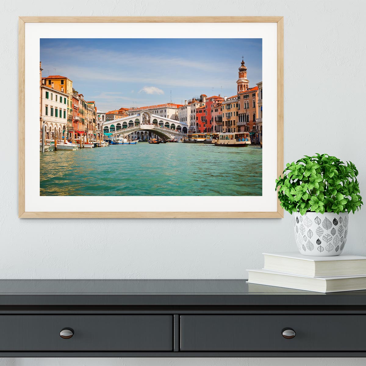 Rialto Bridge Framed Print - Canvas Art Rocks - 3