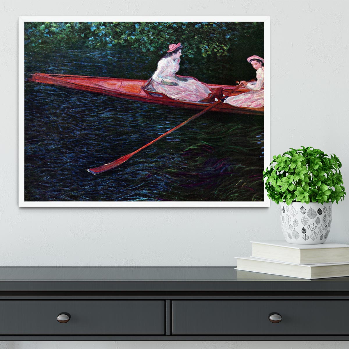 River Epte by Monet Framed Print - Canvas Art Rocks -6