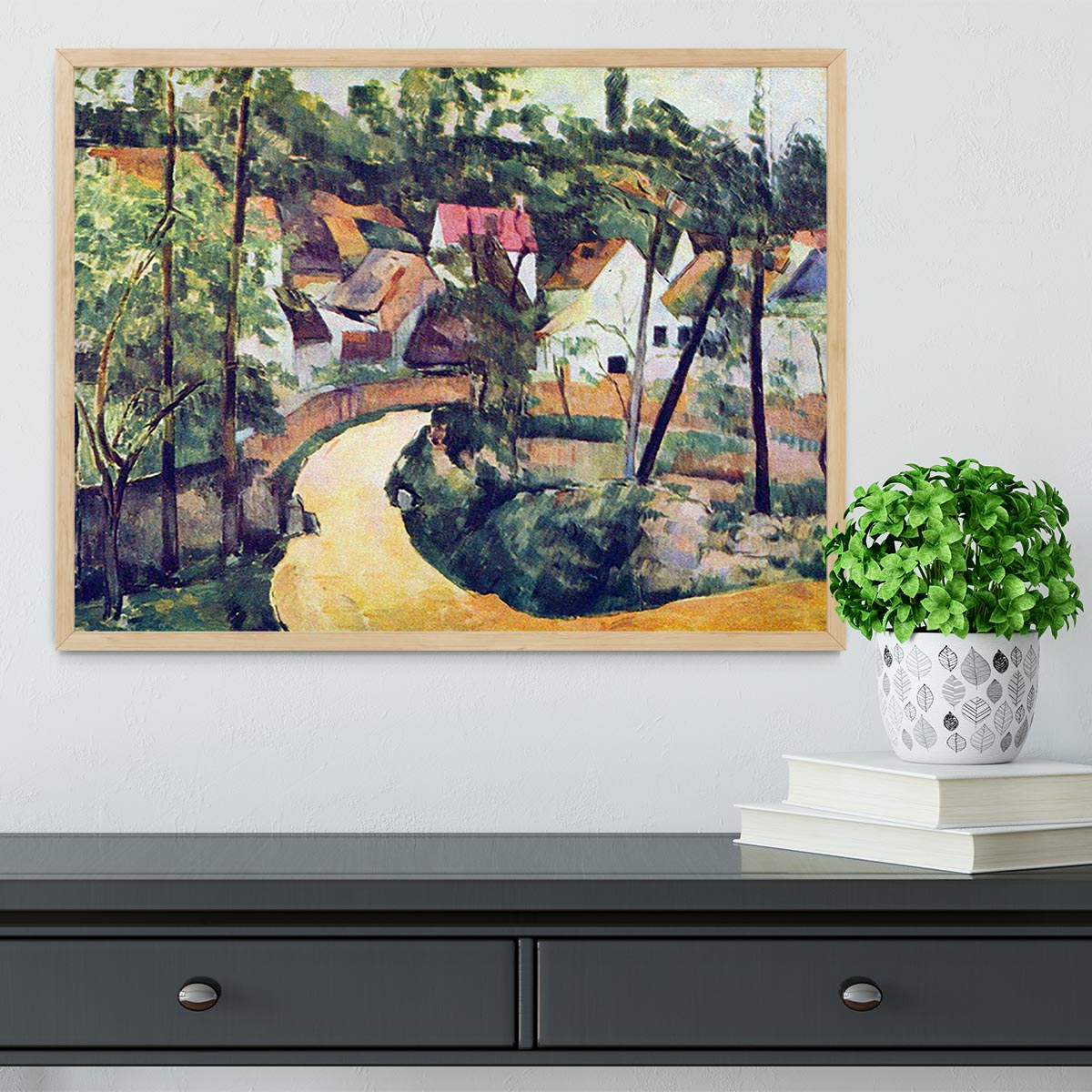 Road bend by Cezanne Framed Print - Canvas Art Rocks - 4