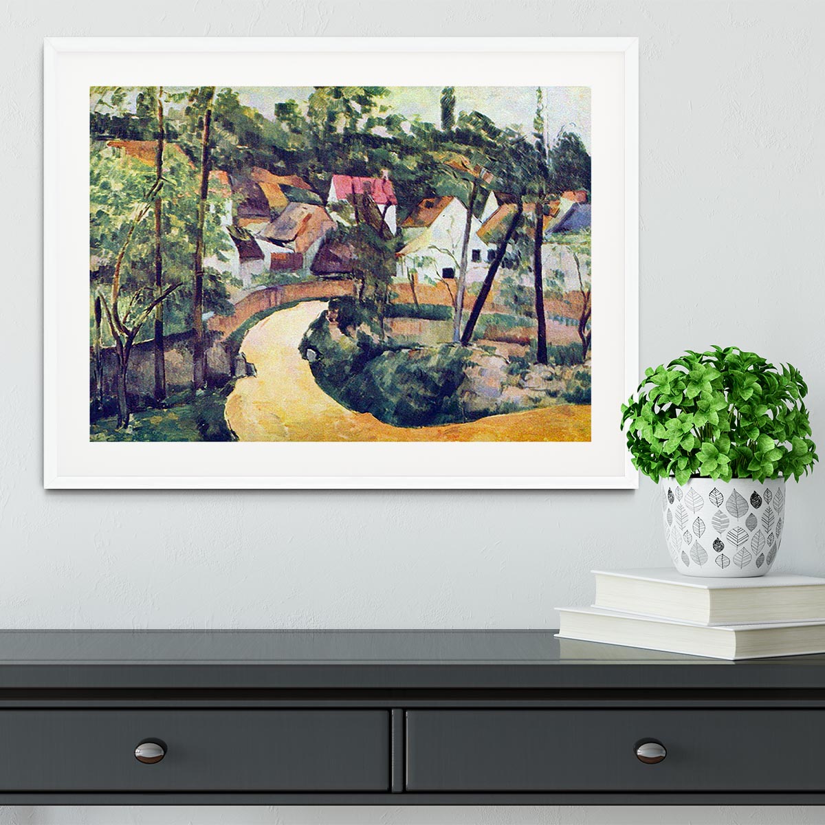 Road bend by Cezanne Framed Print - Canvas Art Rocks - 5