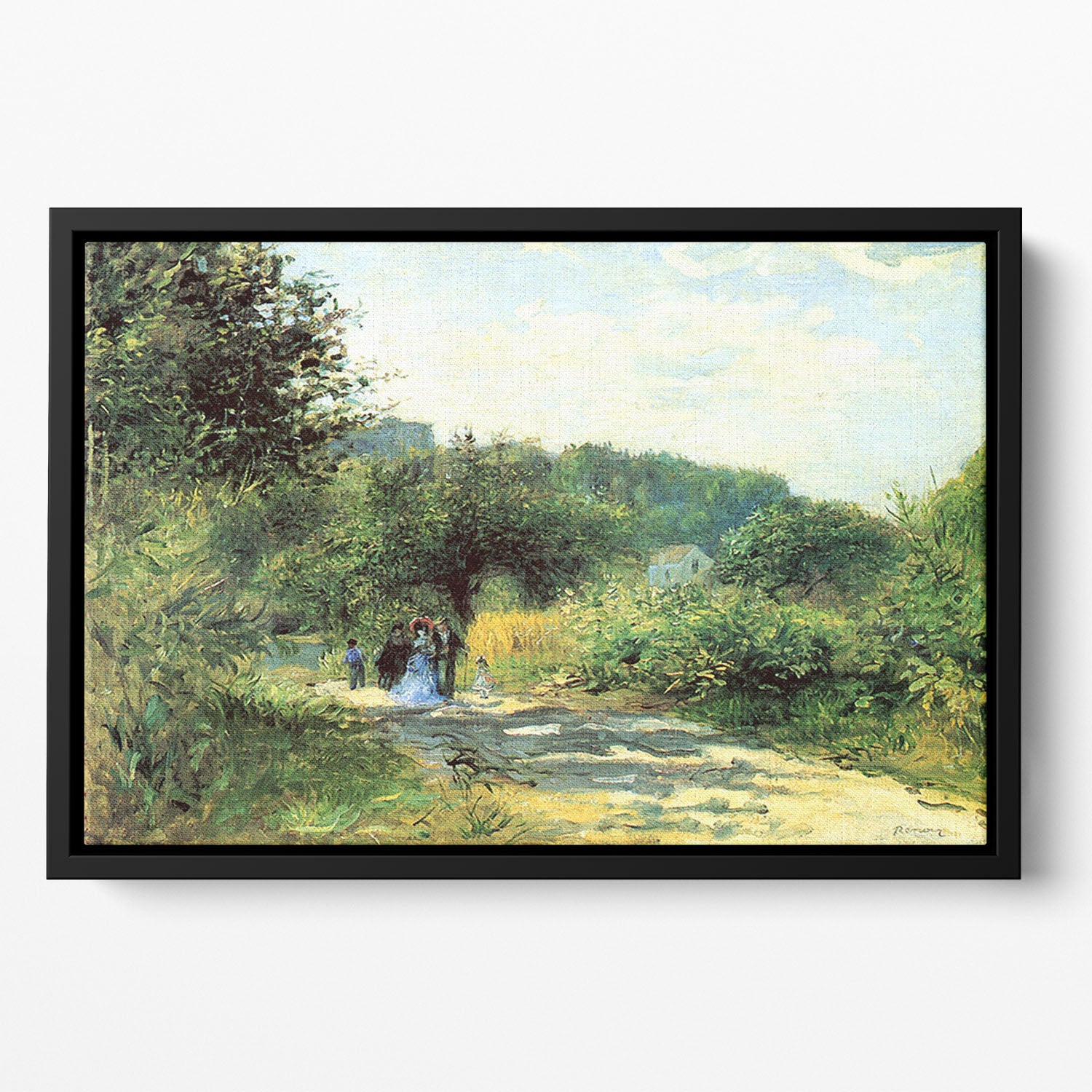 Road to Louveciennes by Renoir Floating Framed Canvas