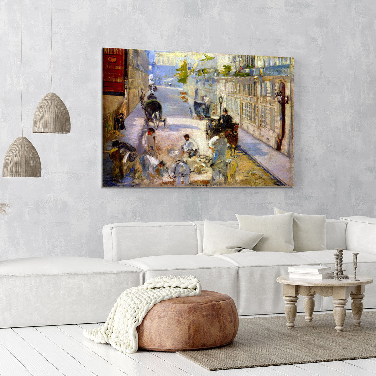 Road workers rue de Berne by Manet Canvas Print or Poster - Canvas Art Rocks - 6