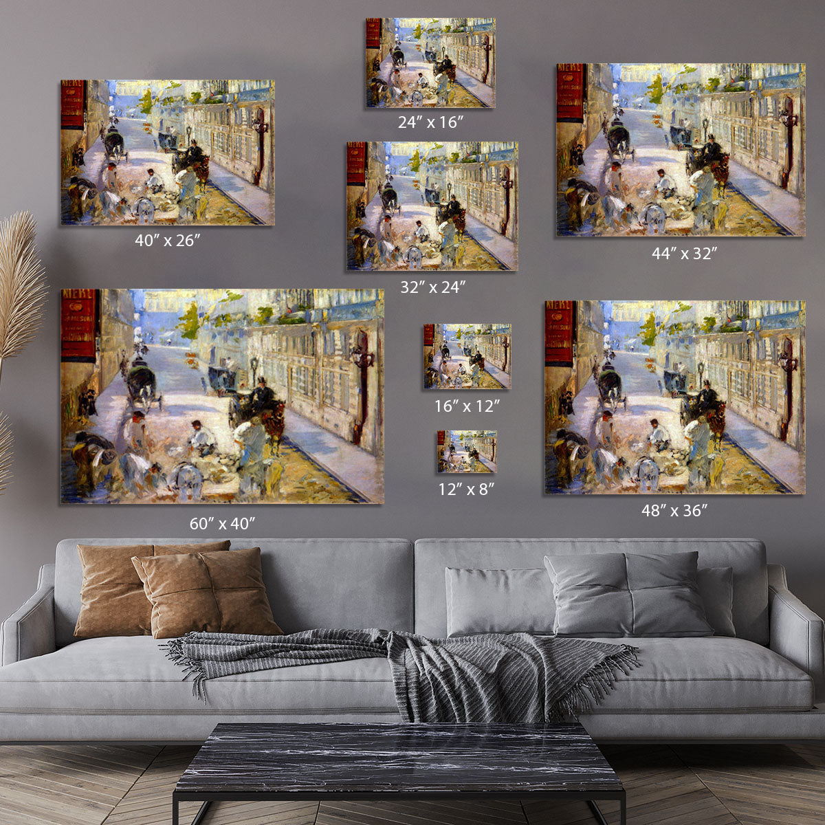 Road workers rue de Berne by Manet Canvas Print or Poster - Canvas Art Rocks - 7