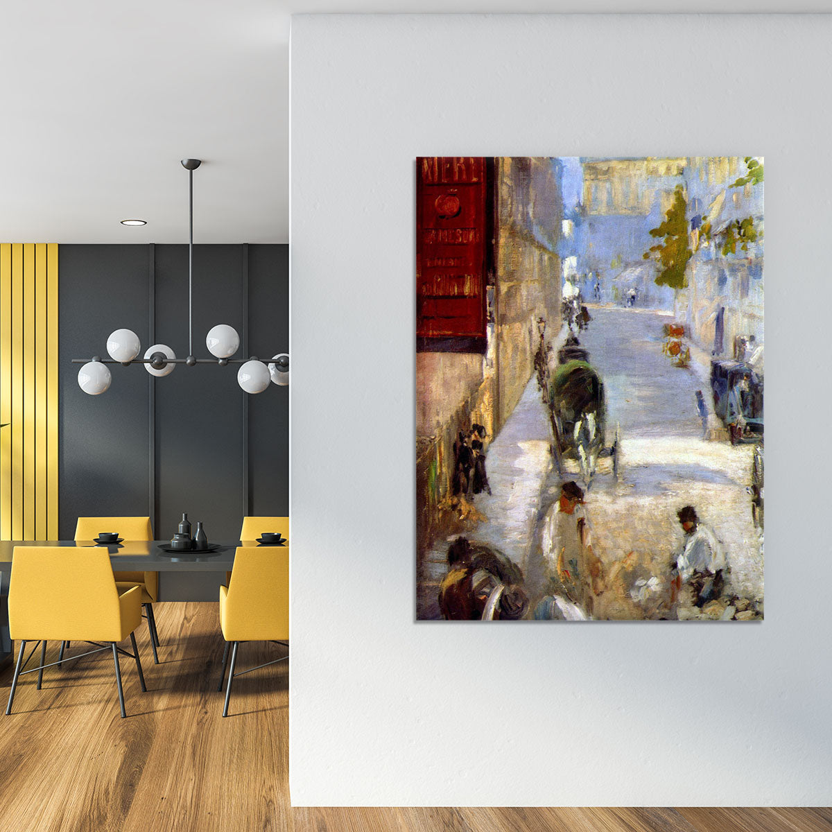 Road workers rue de Berne detail by Manet Canvas Print or Poster - Canvas Art Rocks - 4