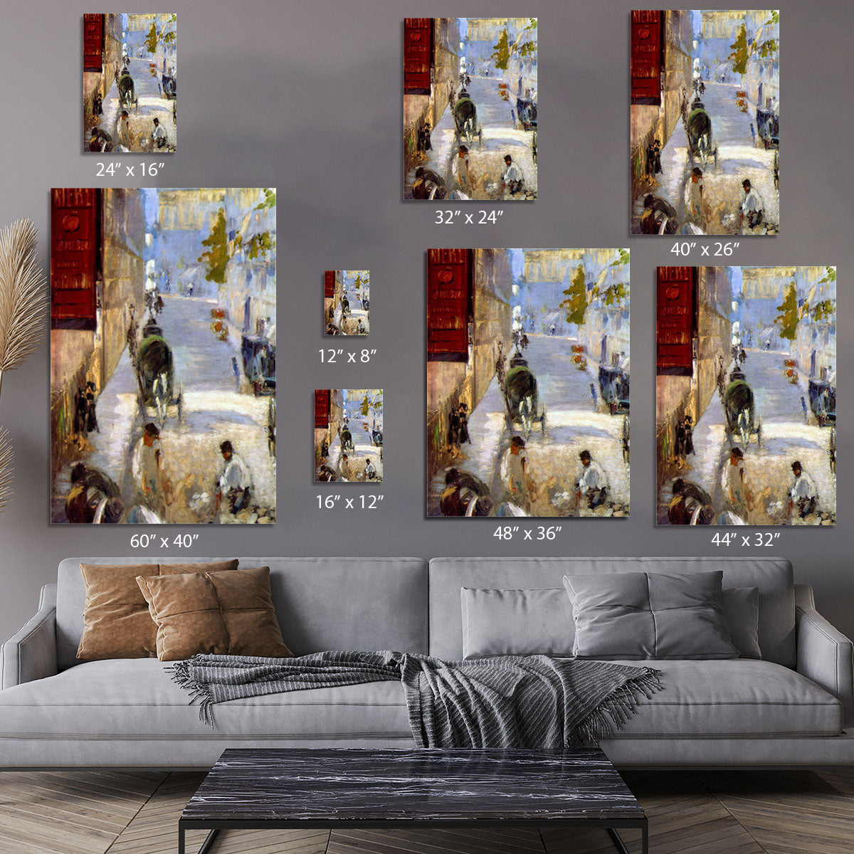Road workers rue de Berne detail by Manet Canvas Print or Poster - Canvas Art Rocks - 7
