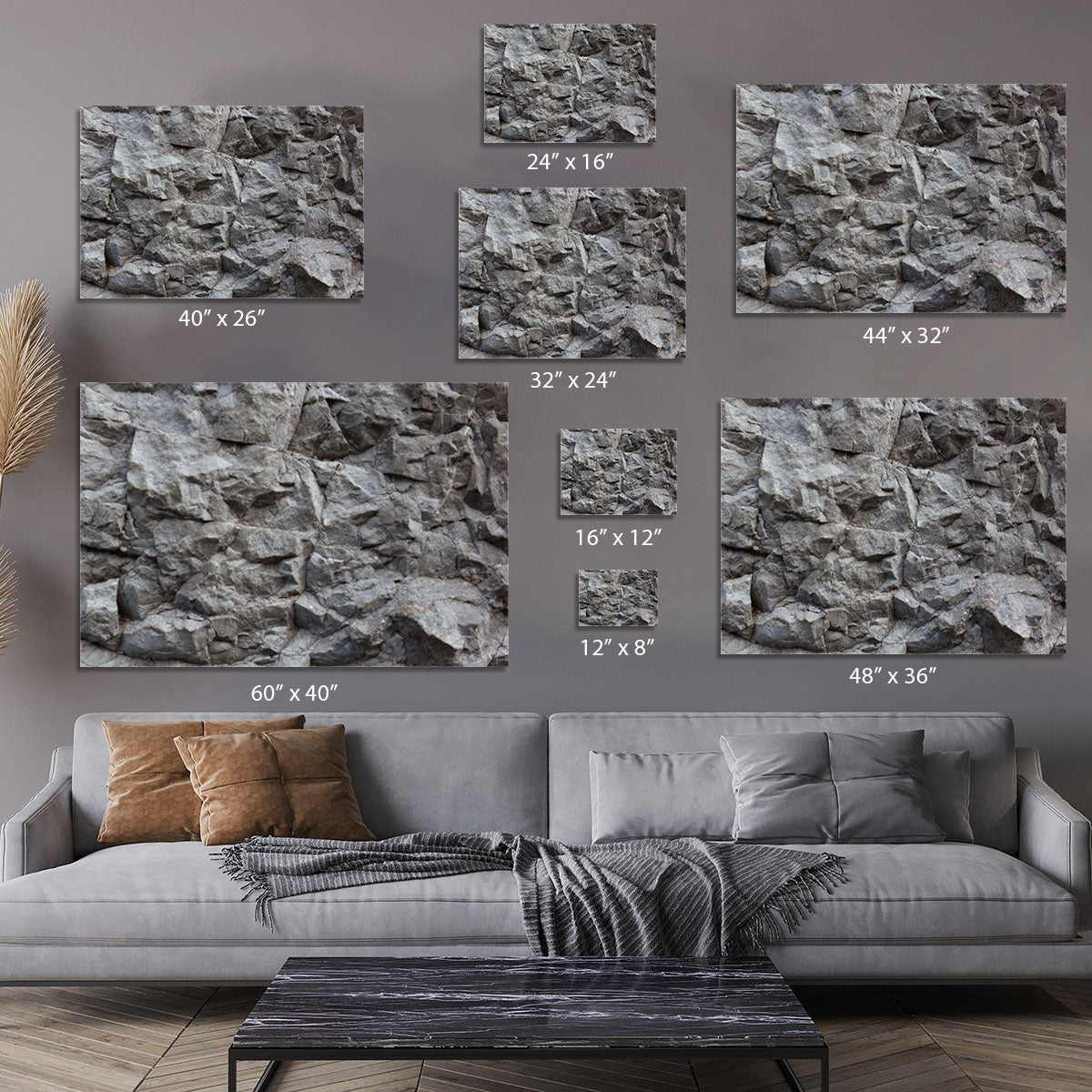 Rock texture background Canvas Print or Poster - Canvas Art Rocks - 7