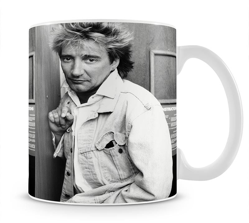 Rod Stewart in 1986 Mug - Canvas Art Rocks - 1