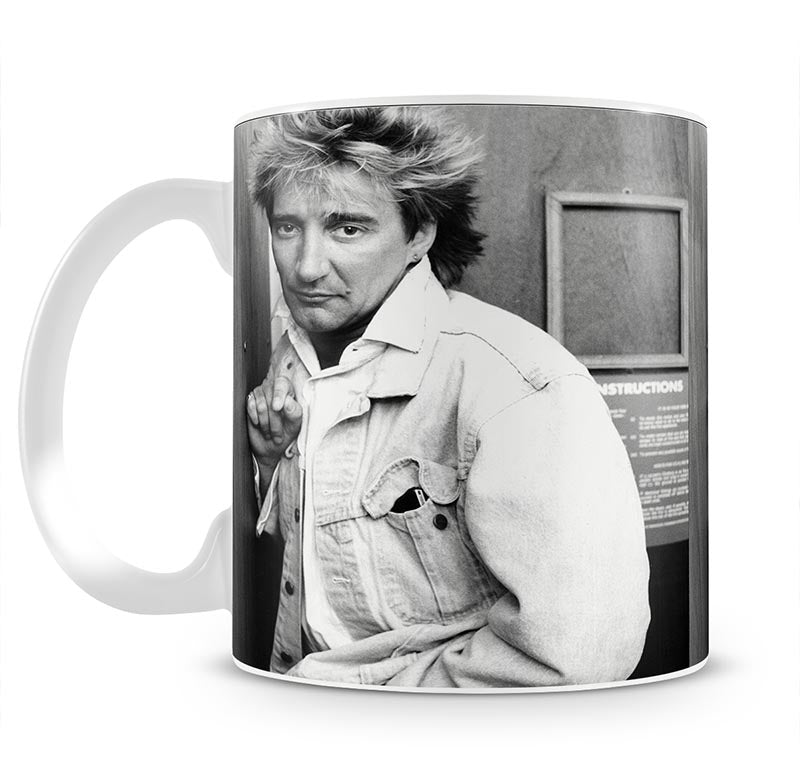 Rod Stewart in 1986 Mug - Canvas Art Rocks - 1