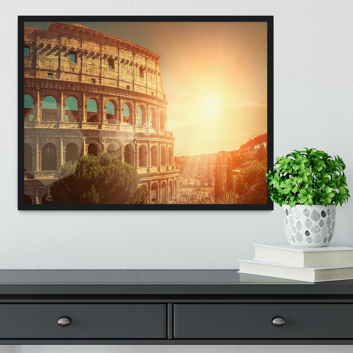 Roman Coliseum Framed Print - Canvas Art Rocks - 2