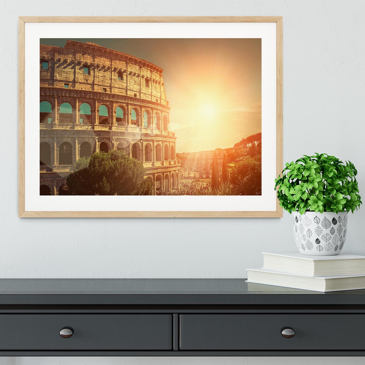 Roman Coliseum Framed Print - Canvas Art Rocks - 3