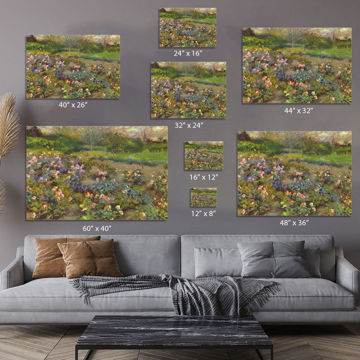 Rose Garden by Renoir Canvas Print or Poster - Canvas Art Rocks - 7