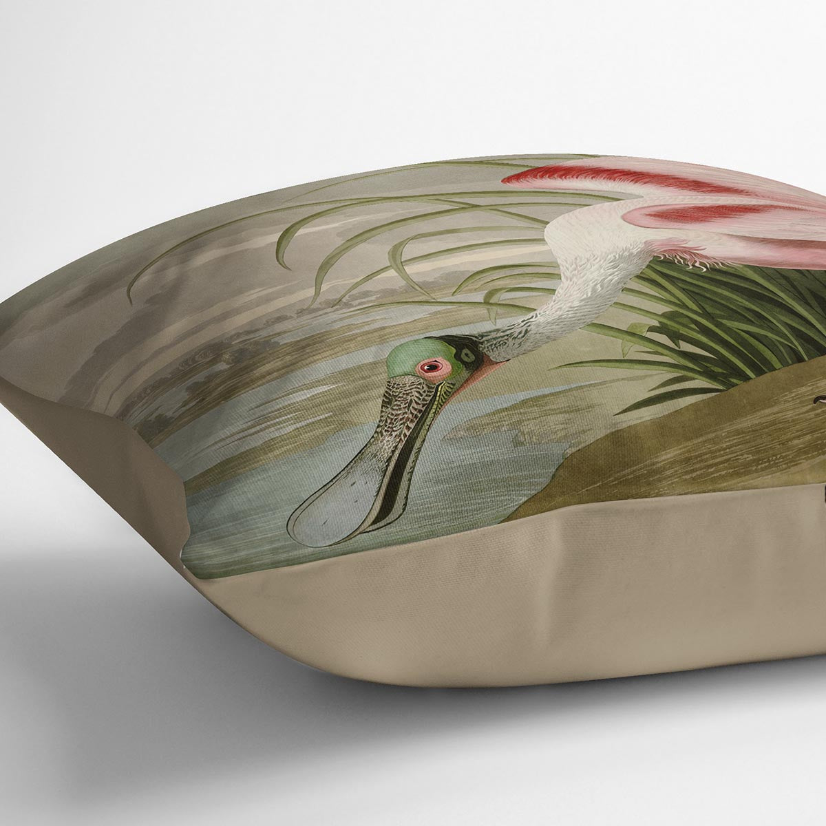 Roseate Spoonbill by Audubon Cushion