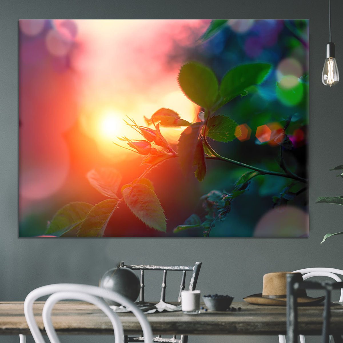 Rosebuds at sunset Canvas Print or Poster - Canvas Art Rocks - 3