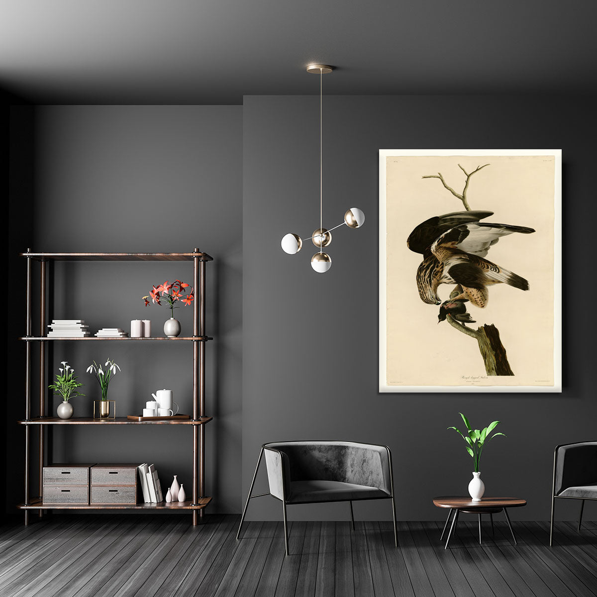 Rough legged Falcon by Audubon Canvas Print or Poster - Canvas Art Rocks - 5