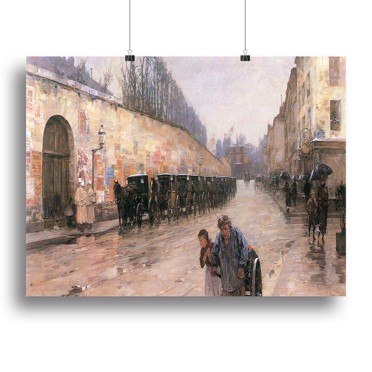 Rue Bonaparte by Hassam Canvas Print or Poster - Canvas Art Rocks - 2