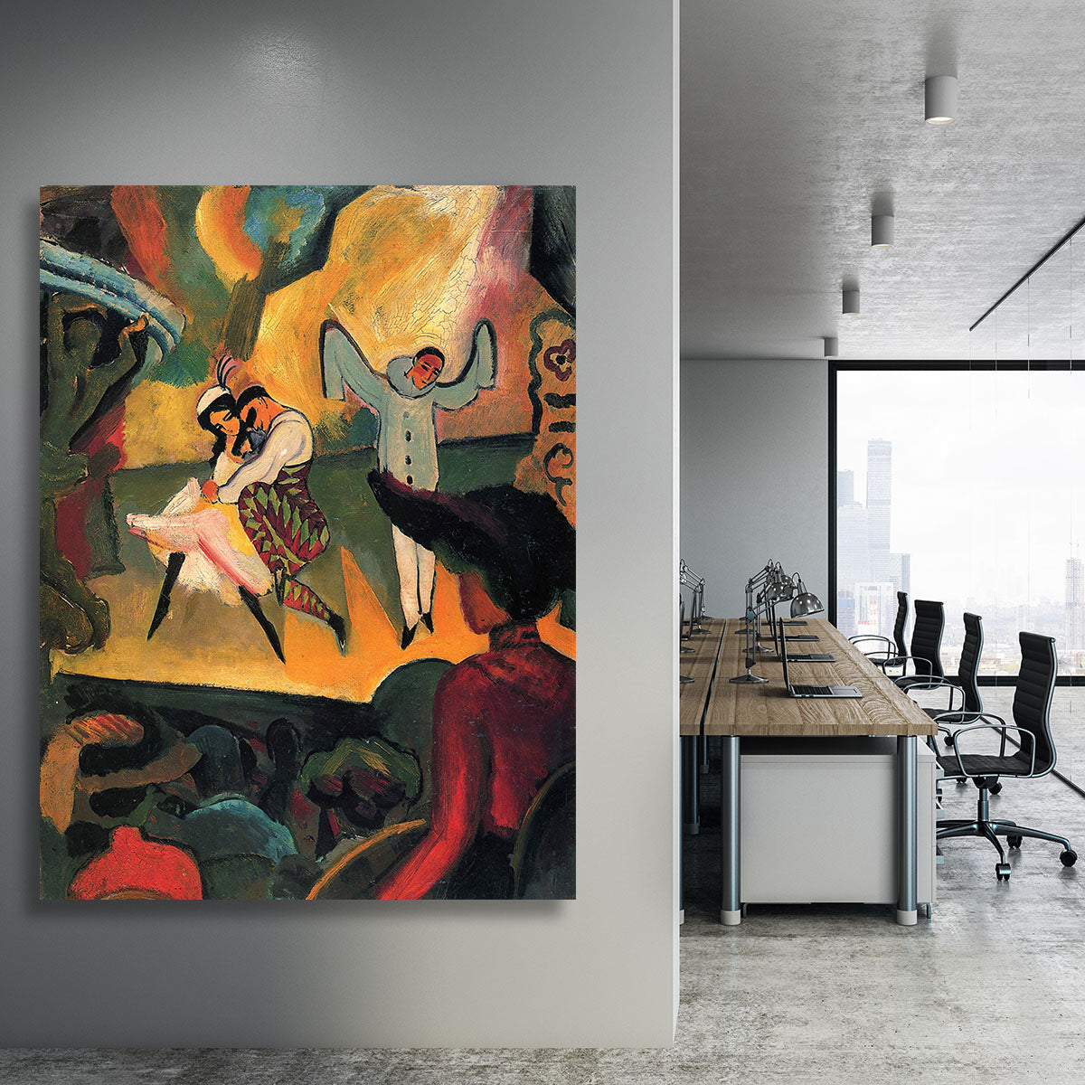 Russian ballet by Macke Canvas Print or Poster - Canvas Art Rocks - 3