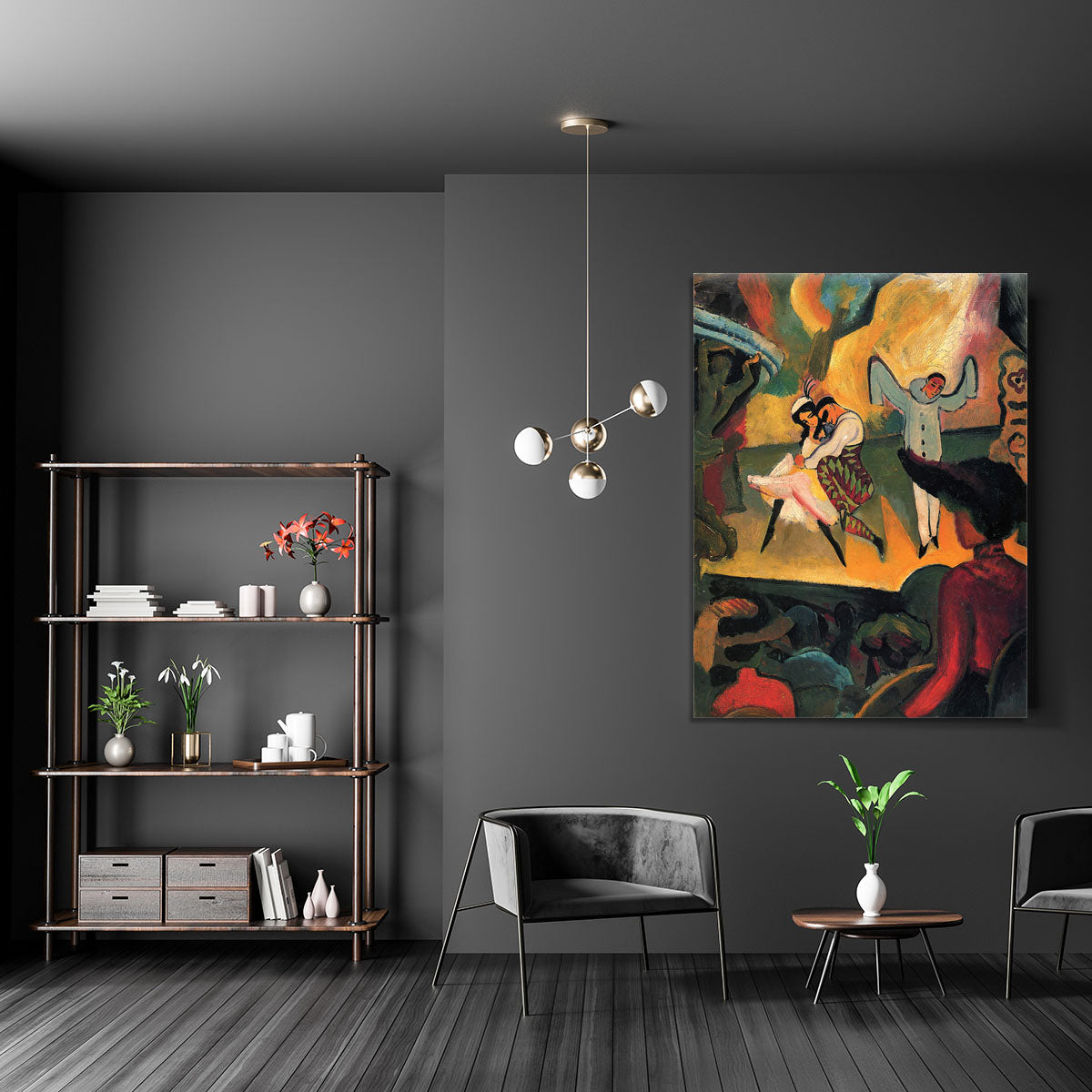 Russian ballet by Macke Canvas Print or Poster - Canvas Art Rocks - 5