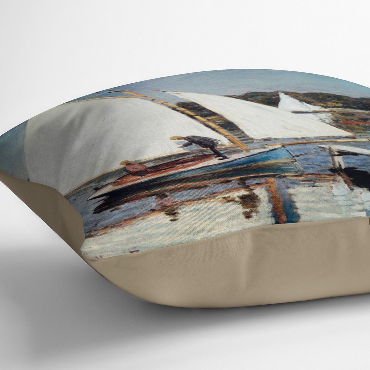 Sailing At Argenteuil 2 by Monet Cushion