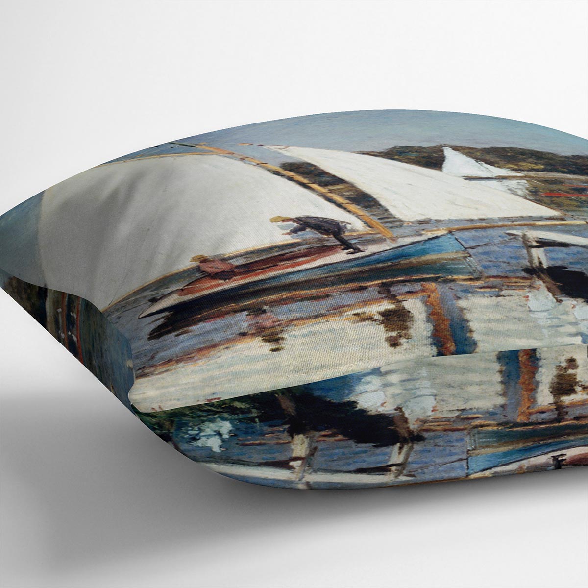 Sailing At Argenteuil 2 by Monet Cushion