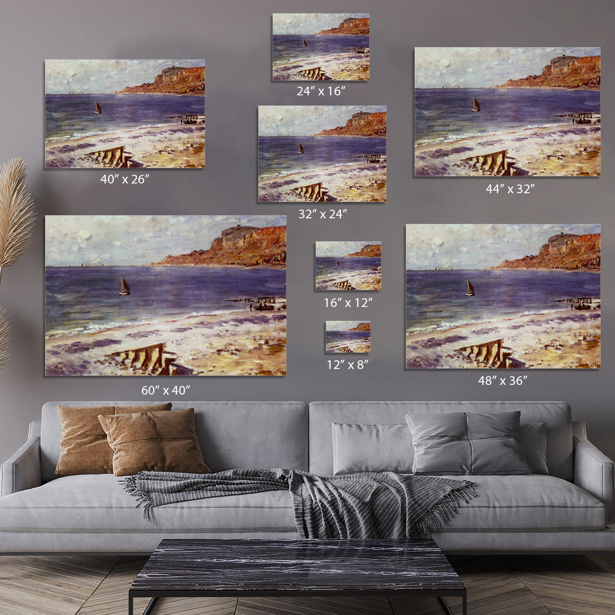 Sailing At Sainte Adresse by Monet Canvas Print or Poster - Canvas Art Rocks - 7