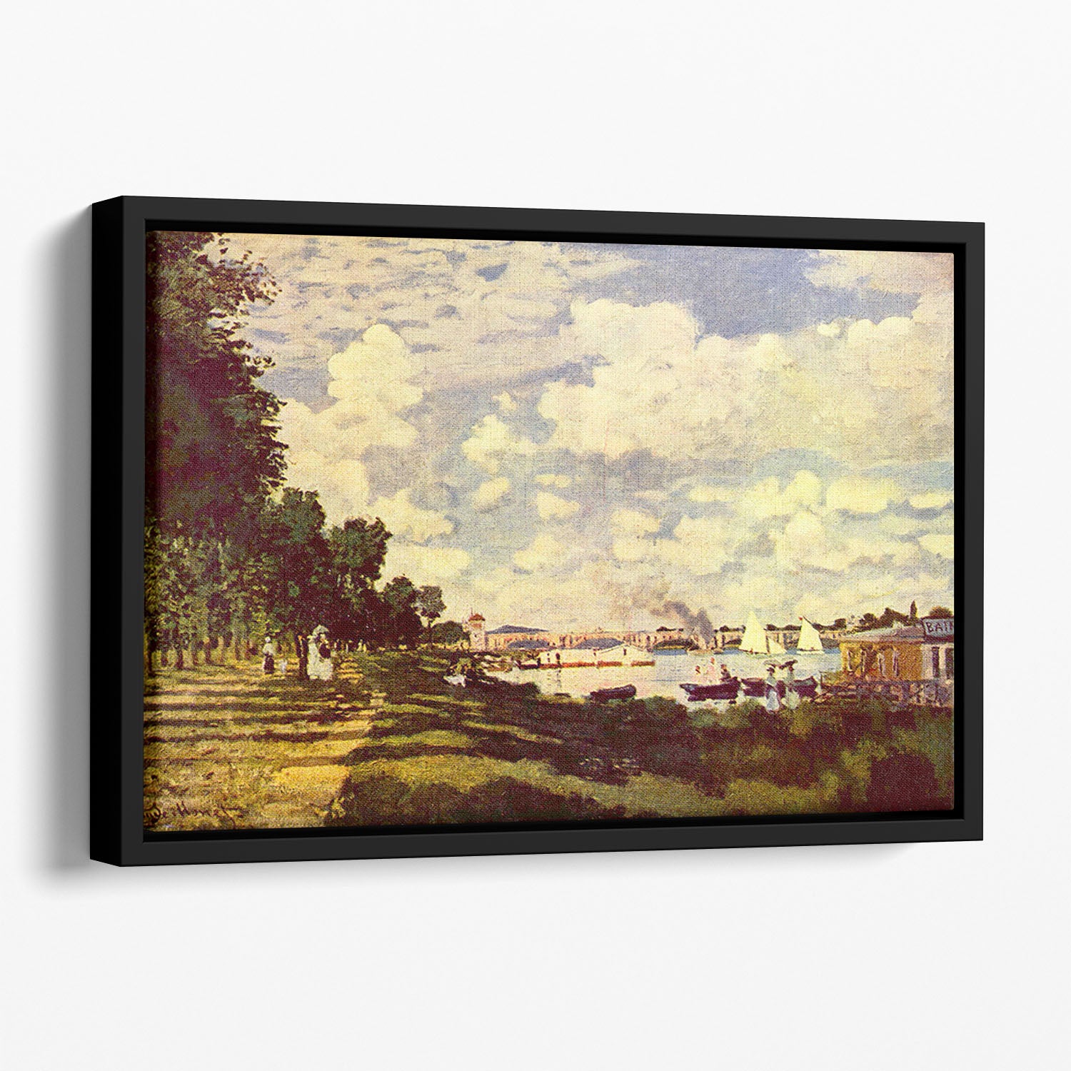 Sailing at Argenteuil by Monet Floating Framed Canvas