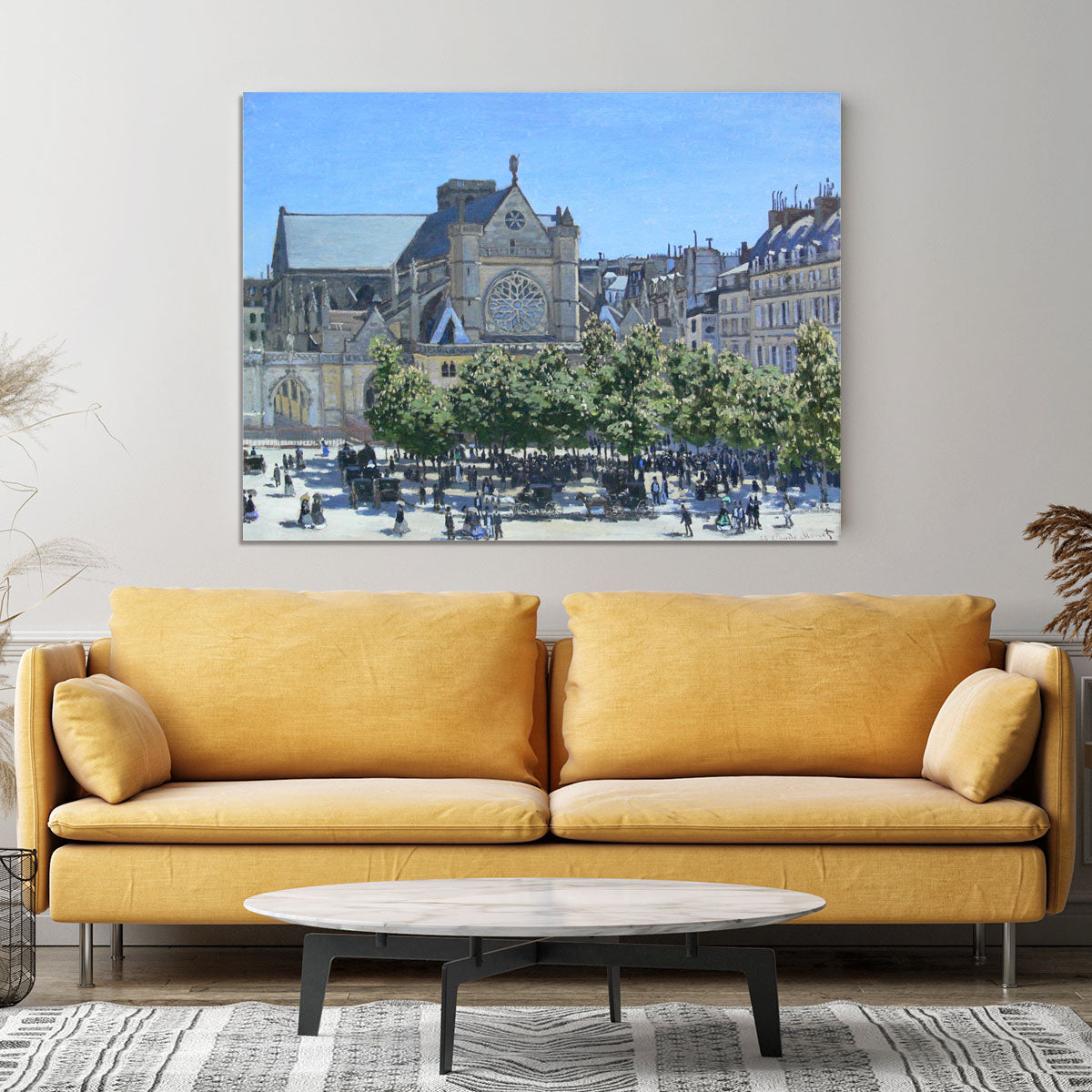 Saint Germain Auxerrois Paris 1867 by Monet Canvas Print or Poster - Canvas Art Rocks - 4