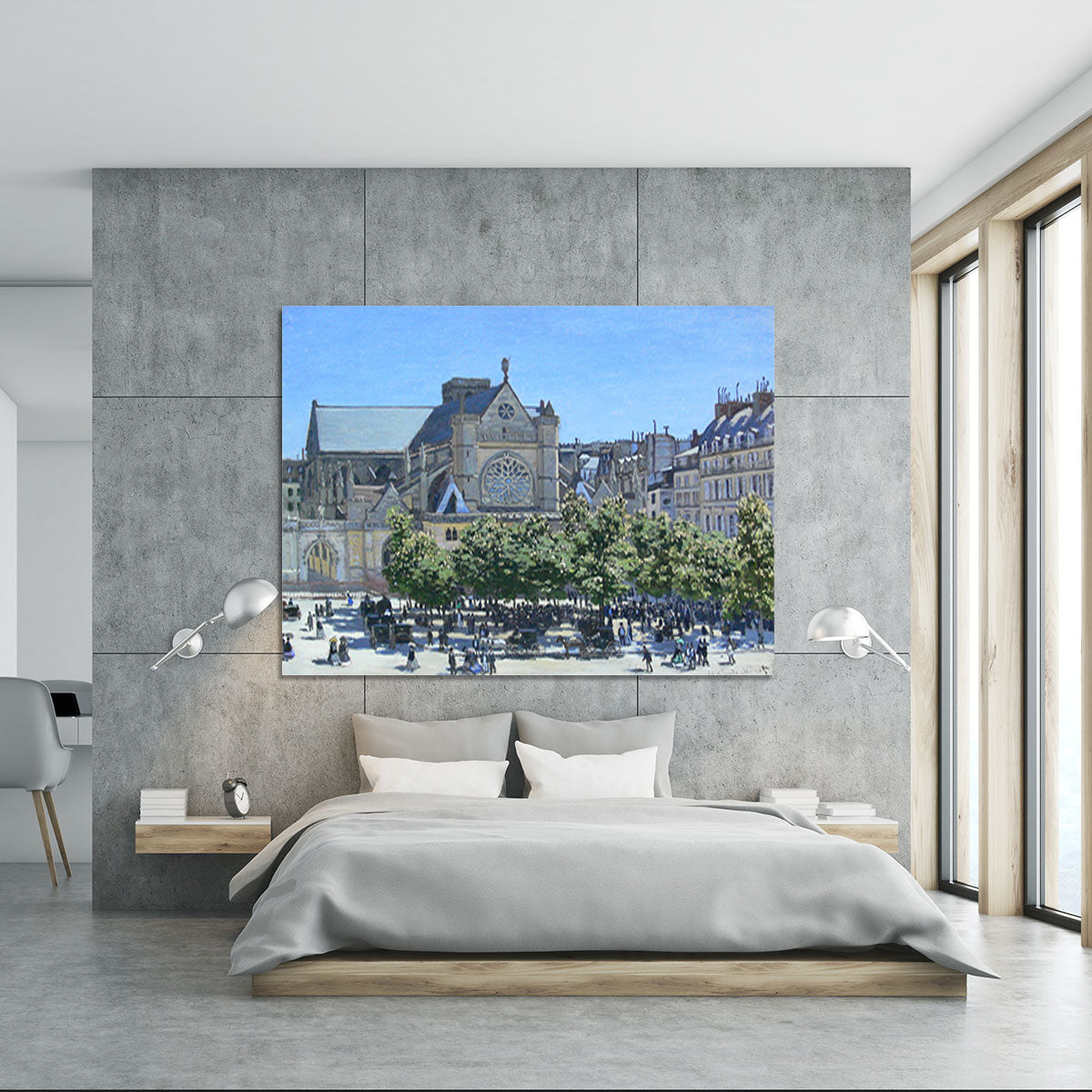 Saint Germain Auxerrois Paris 1867 by Monet Canvas Print or Poster - Canvas Art Rocks - 5