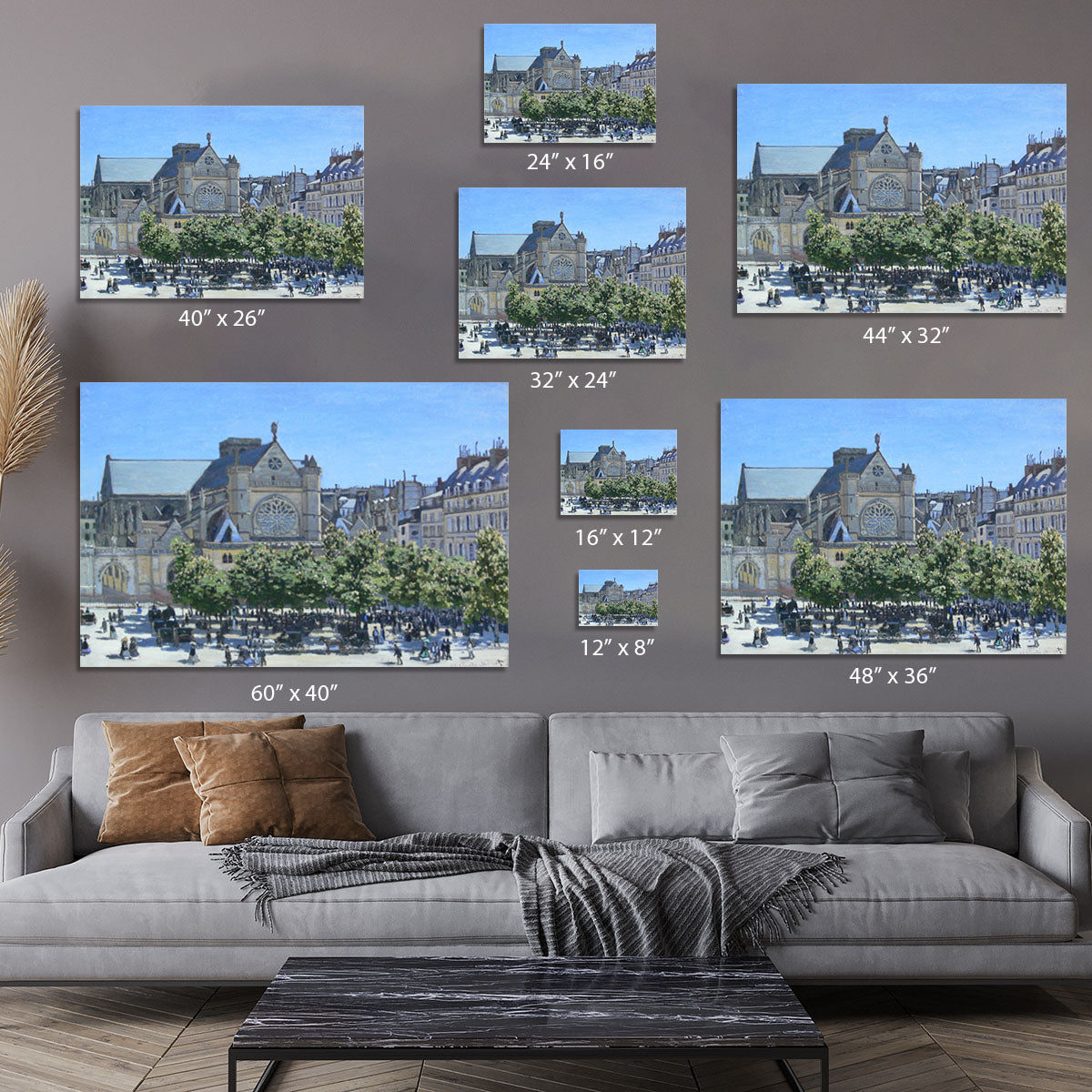 Saint Germain Auxerrois Paris 1867 by Monet Canvas Print or Poster - Canvas Art Rocks - 7