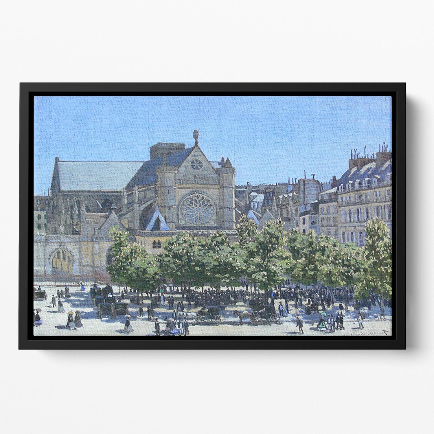 Saint Germain Auxerrois Paris 1867 by Monet Floating Framed Canvas