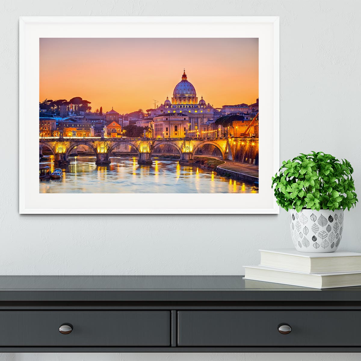 Saint Peter cathedral at night Framed Print - Canvas Art Rocks - 5