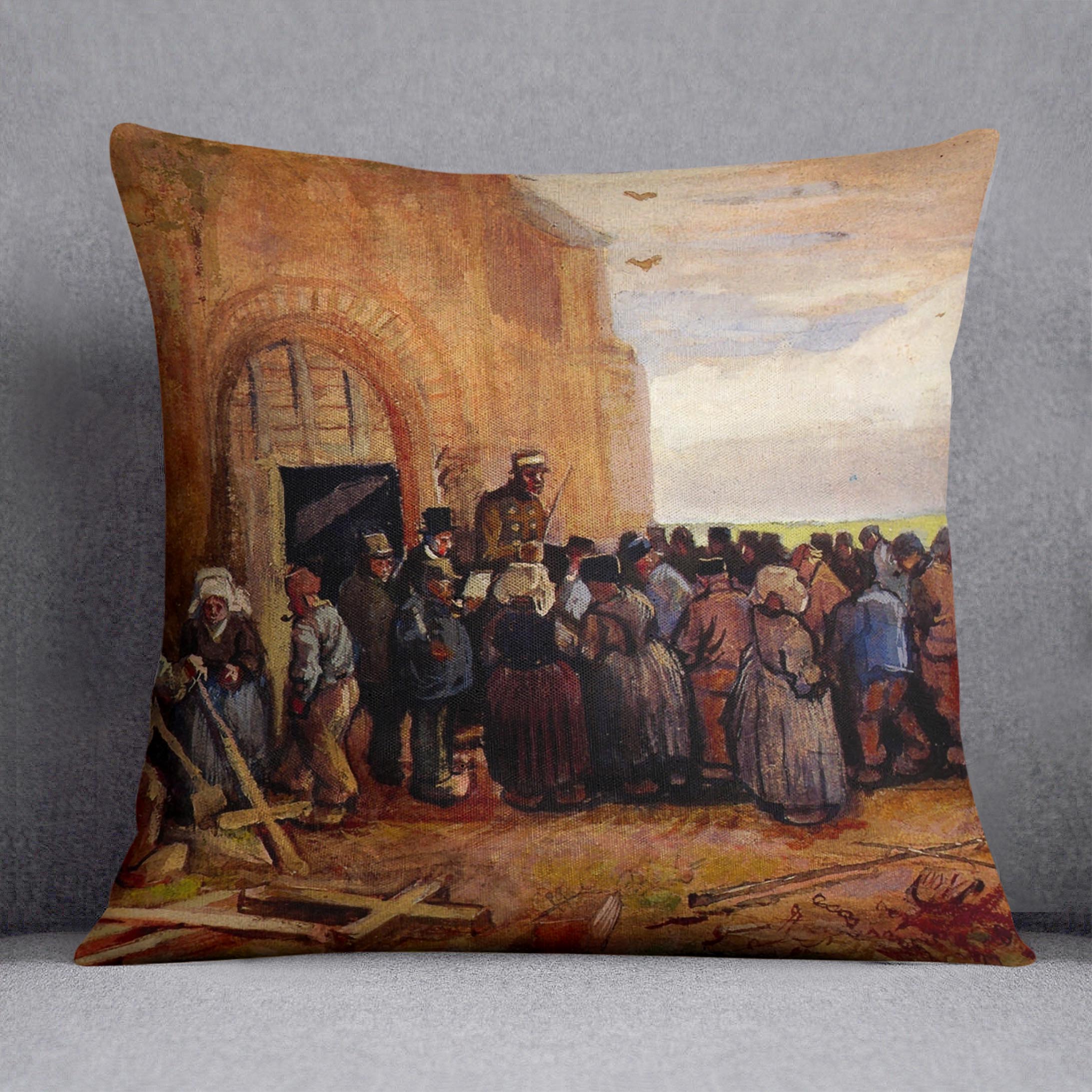 Sale of Building Scrap by Van Gogh Cushion
