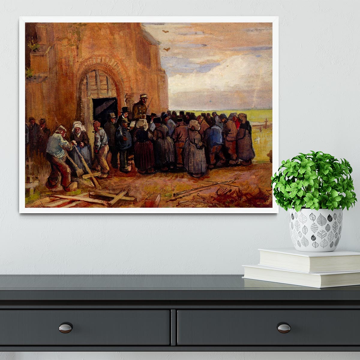 Sale of Building Scrap by Van Gogh Framed Print - Canvas Art Rocks -6