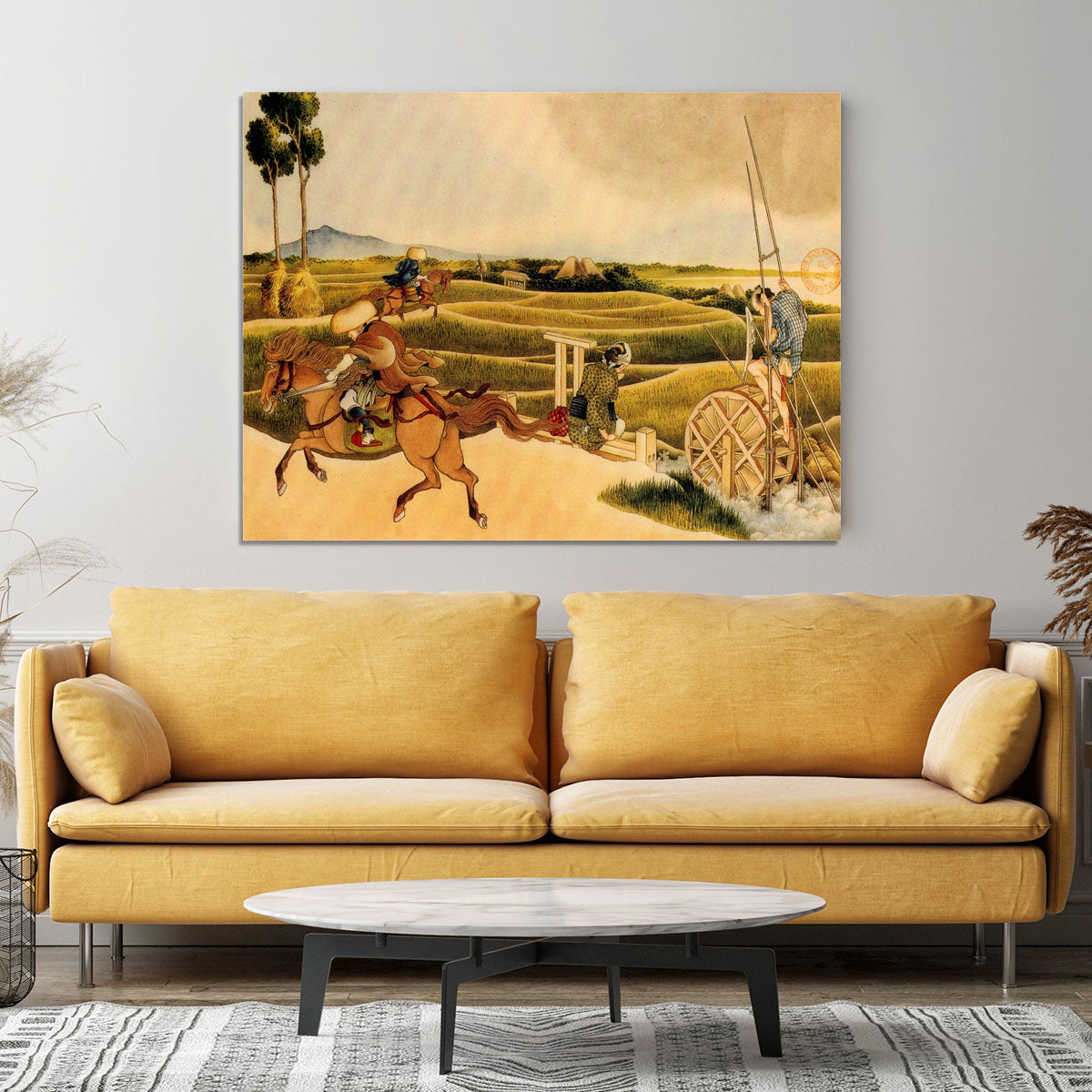 Samurai riding on horses by Hokusai Canvas Print or Poster - Canvas Art Rocks - 4