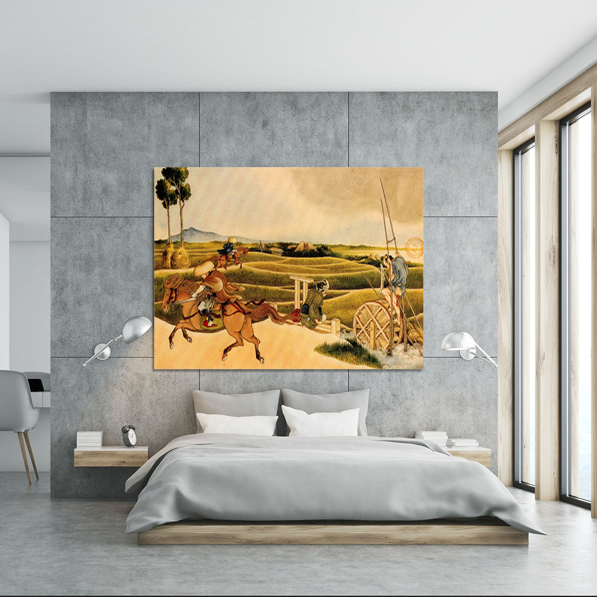 Samurai riding on horses by Hokusai Canvas Print or Poster - Canvas Art Rocks - 5