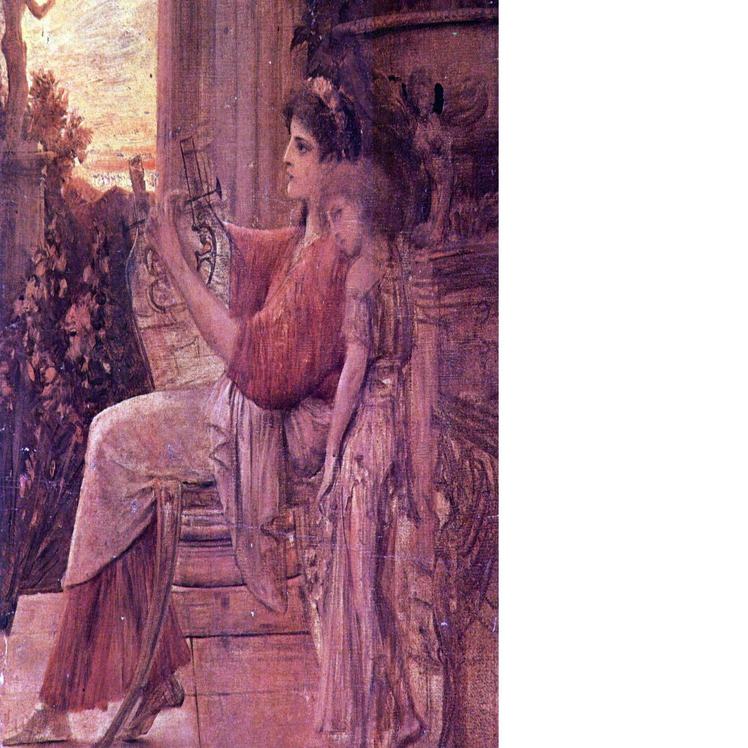 Sapho by Klimt Floating Framed Canvas