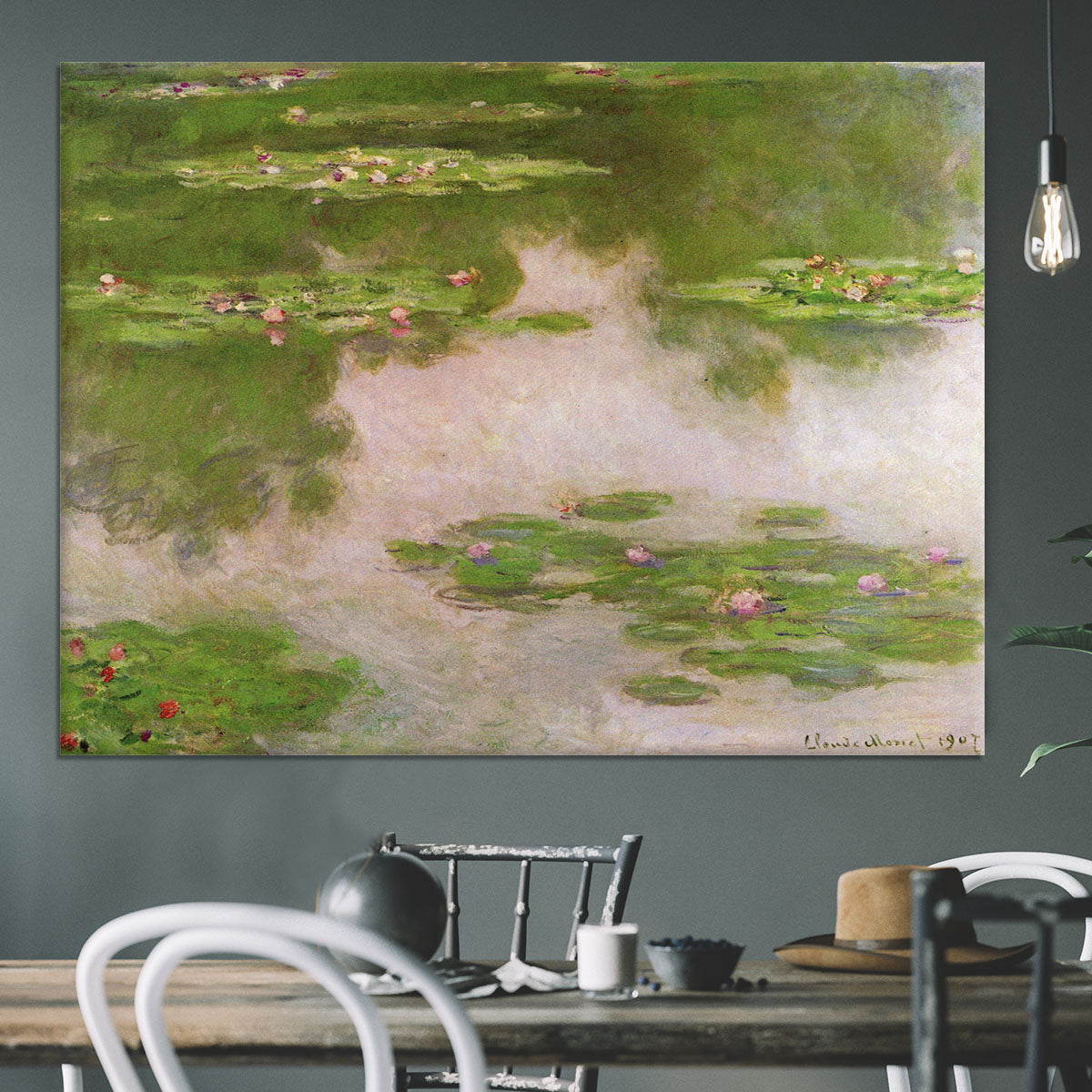 Sea roses 2 by Monet Canvas Print or Poster - Canvas Art Rocks - 3