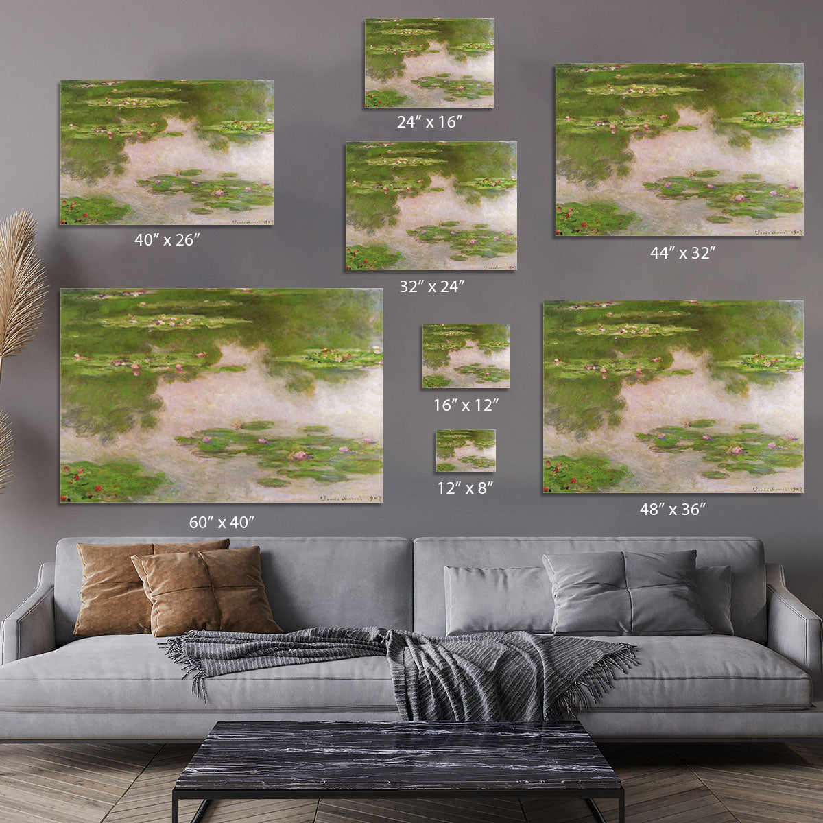 Sea roses 2 by Monet Canvas Print or Poster - Canvas Art Rocks - 7