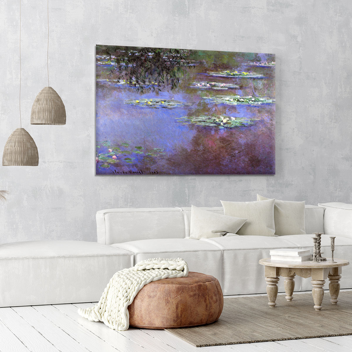 Sea roses 4 by Monet Canvas Print or Poster - Canvas Art Rocks - 6