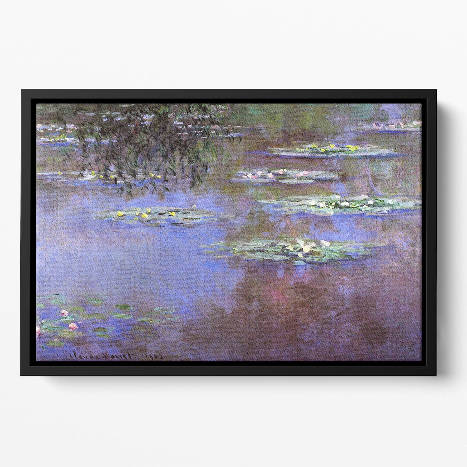Sea roses 4 by Monet Floating Framed Canvas
