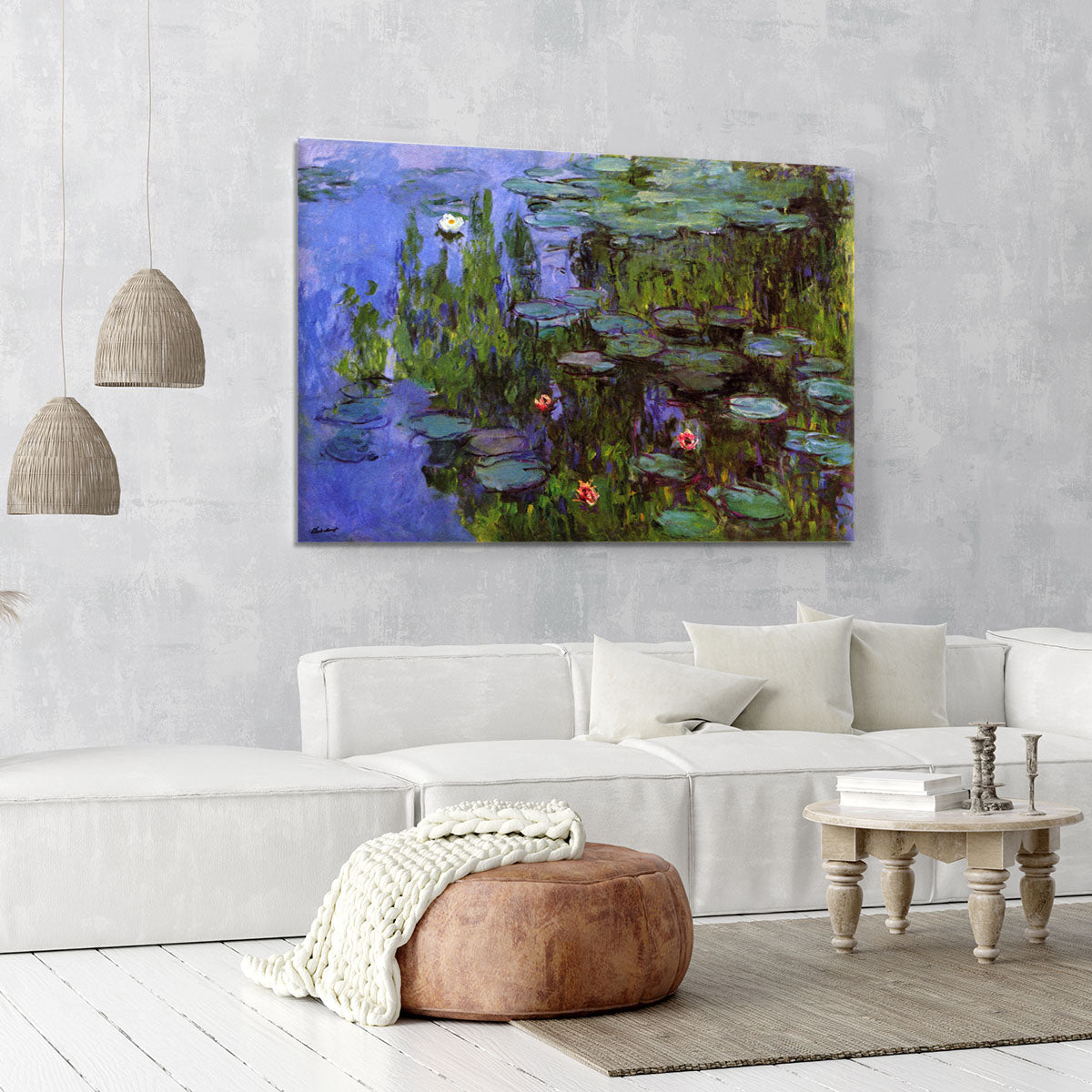 Sea roses by Monet Canvas Print or Poster - Canvas Art Rocks - 6