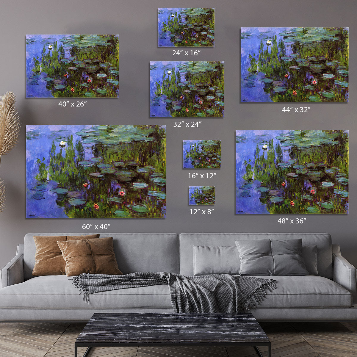 Sea roses by Monet Canvas Print or Poster - Canvas Art Rocks - 7