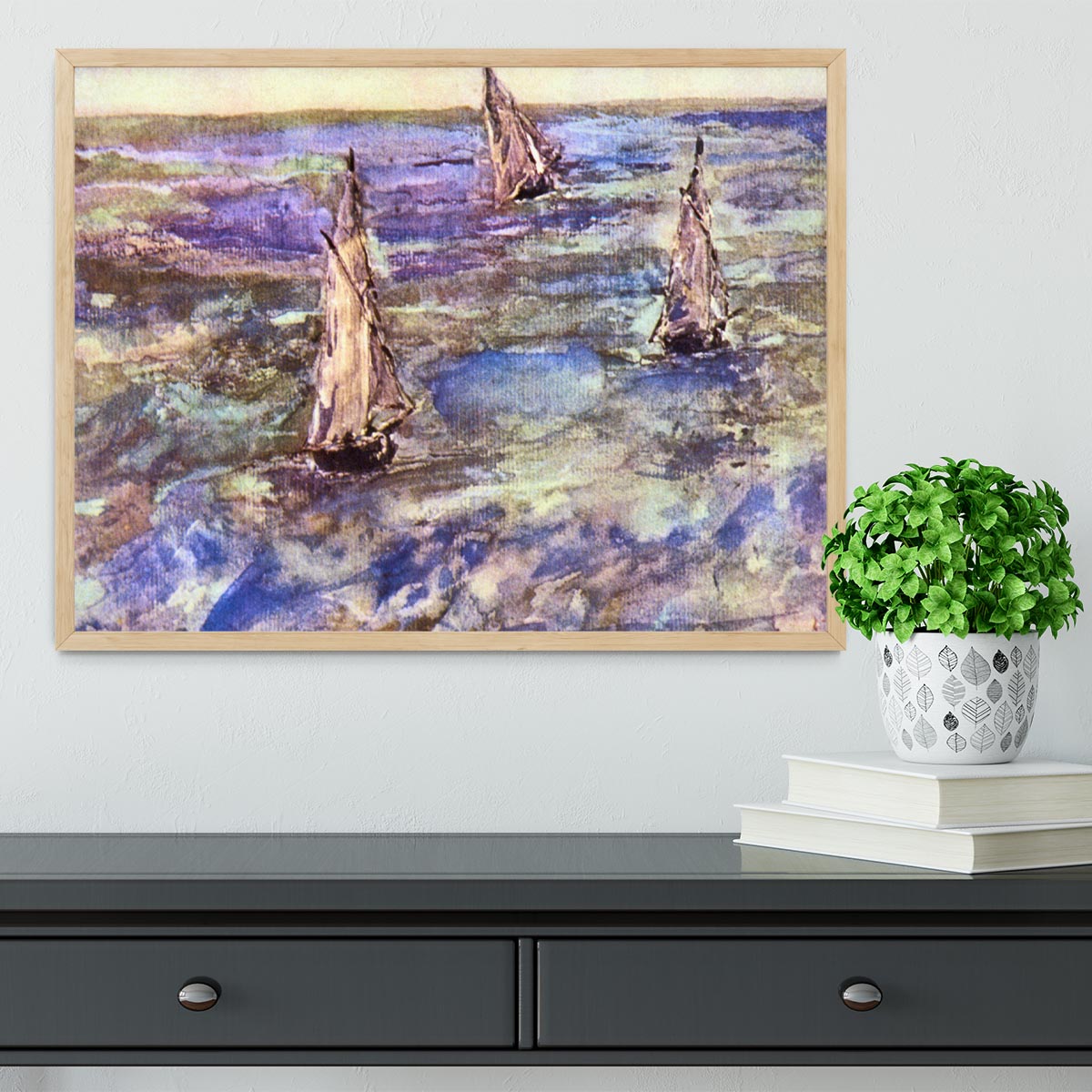 Seascape 1873 by Manet Framed Print - Canvas Art Rocks - 4