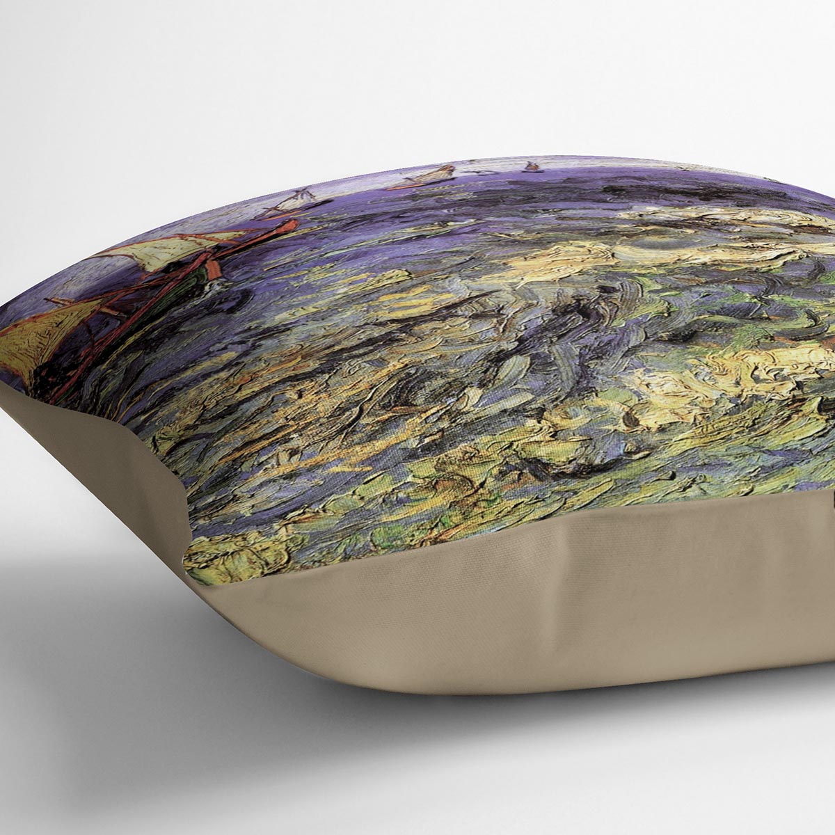 Seascape at Saintes-Maries by Van Gogh Cushion